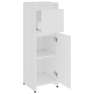 Berkfield Bathroom Cabinet White 30x30x95 cm Engineered Wood