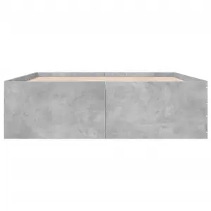 Berkfield Bed Frame without Mattress Concrete Grey 160x200 cm