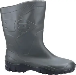 Dunlop Dee Wide Calf Wellingtons | Low Cut Comfort Fit, Green / 44