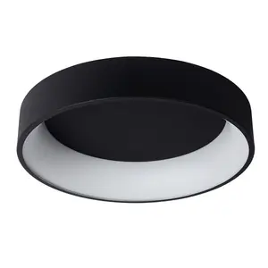 Lucide Talowe Led Modern Flush Ceiling Light 60cm - LED Dim. - 1x42W 3000K - Black