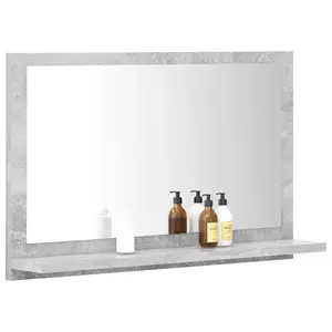 Dorlene Framed Wall Mounted Bathroom Mirror Concrete Grey / 60 cm