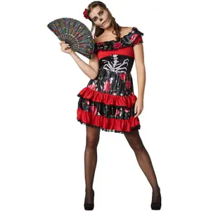 Spooky Senorita - Halloween fancy dress costume for women - black/red L