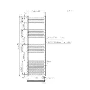 Right Radiators Prefilled Thermostatic Electric Heated Towel Rail Straight Ladder Warmer Rads - Chrome 1600x500 mm