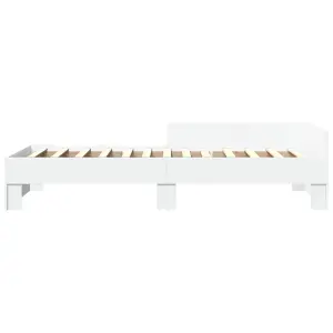 Berkfield Bed Frame without Mattress White 75x190 cm Small Single Engineered Wood