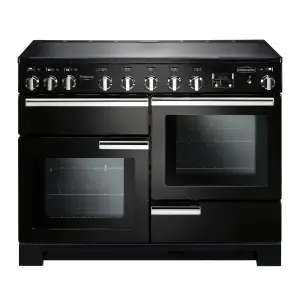 Rangemaster PDL110EIGBC Freestanding Electric Range cooker with Induction Hob - Black