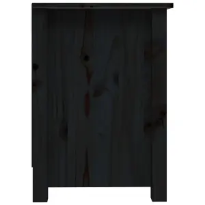 Berkfield TV Cabinet Black 103x36.5x52 cm Solid Wood Pine