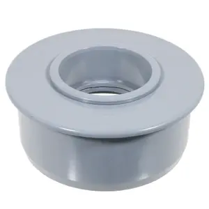 SPARES2GO 110mm Soil Pipe Reducer + 50mm Boss Adaptor Solvent Weld Waste Push Fit Seal Kit (Grey)