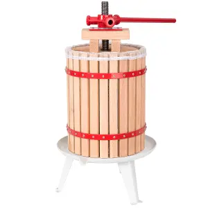 Juicer - mechanical fruit press with pressing cloth, high juice yield - red