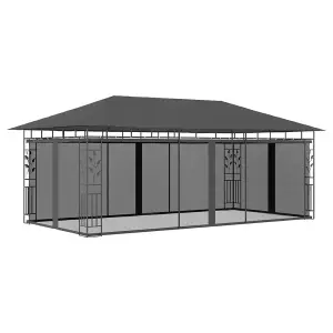 Berkfield Gazebo with Mosquito Net 6x3x2.73 m Anthracite