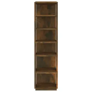 Shoe Rack Smoked Oak 27.5x27x102 cm Engineered Wood