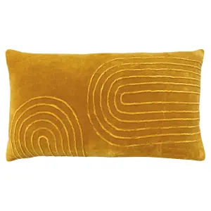 furn. Magnata Pleated Velvet Feather Filled Cushion