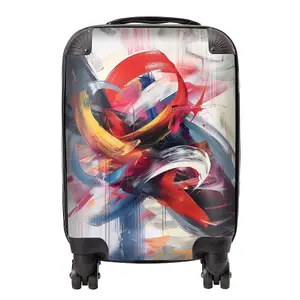 Swirling Symphony Of Colours Suitcase - Mini Cabin