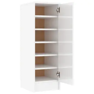 Berkfield Shoe Cabinet High Gloss White 32x35x92 cm Engineered Wood