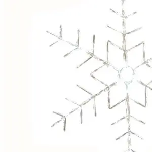 Kaemingk Acrylic Snowflake LED Outdoor Decoration Cool White (50cm)