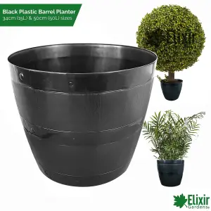 Elixir Gardens 6x15L Barrel Planter