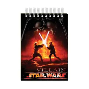 Star Wars Villain Hard Cover Wirebound Notebook Black/Orange (One Size)