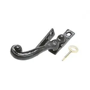 Kirkpatrick Rose Head Locking Fastener with Key Right Hand - Black (1166)