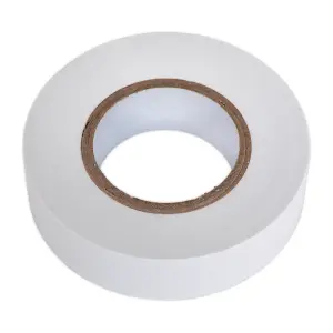 Sealey PVC Insulating Tape 19mm x 20M -18 DegreesC To 150 DegreesC White Pack Of 10 ITWHT10