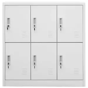 Berkfield Locker Cabinets 5 pcs Light Grey 90x45x92.5 cm Steel