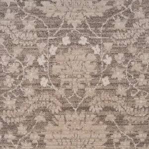 Neutral Beige Distressed Traditional Floral Soft Living Area Rug 120x170cm