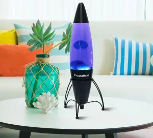 Retro Rocket Shaped  Lava Lamp