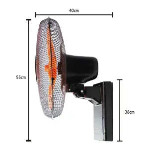 Belaco 16" Wall Fan  with Remote Control