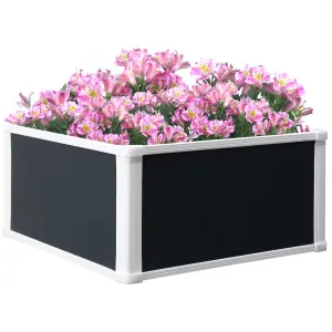 Outsunny Garden Raised Bed Planter Grow Containers Flower Pot PP 60 x 60cm