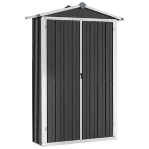 Tubac Garden Shed Galvanised Steel Outdoor Tool Storage Shed Anthracite