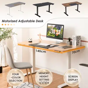 Costway Electric Standing Desk Stand-up Ergonomic Computer Workstation w/ Smart Controller