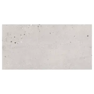 Mythos Matt White Concrete Effect Porcelain Outdoor Tile - Pack of 1, 0.72m² - (L)1200x(W)600