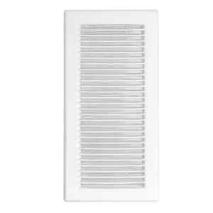 White Air Vent Grille/duct covers with Fly Screen / Anti-Insect Mesh,no screws visible-separate backplate