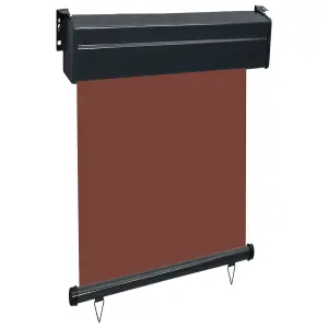 Berkfield Balcony Side Awning 60x250 cm Brown