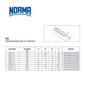 Reducing Straight Butt Joint Vacuum Hose Joiner 5-4mm Silicone Connector