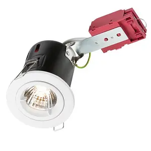 Luminosa Fixed GU10 IC Fire-Rated Downlight in White, 230V 50W