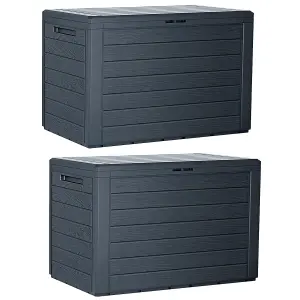 1 x 190L Large Outdoor Multipurpose Garden Furniture Storage Box With Lid