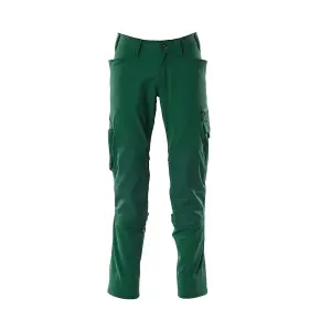 Mascot Accelerate Stretch Trousers with Kneepad Pockets - Green   (27) (Leg Length - Regular)