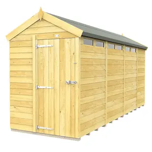 DIY Sheds 5x15 Apex Security Shed - Single Door