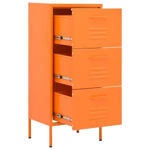 vidaXL Storage Cabinet Orange 42.5x35x101.5 cm Steel