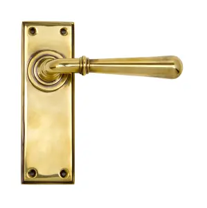 From The Anvil Aged Brass Newbury Lever Latch Set