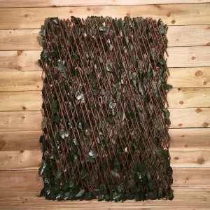 100cm x 200cm Artificial Fence Garden Trellis Privacy Screening Indoor Outdoor Wall Panel   Ivy Leaf