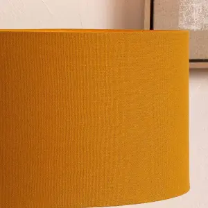 45cm Mustard Yellow Table Lampshade Drum Floor Lamp Shade