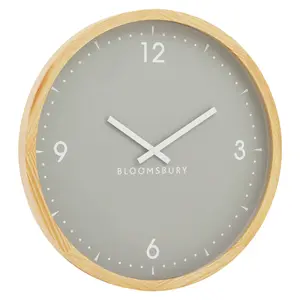 Interiors by Premier Understated Design Of Our Grey Wall Clock, Stylish Big Clock, Compact Lightweight Clock For Outdoor Indoor