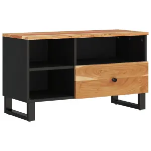 Berkfield TV Cabinet 80x33x46 cm Solid Wood Acacia and Engineered Wood