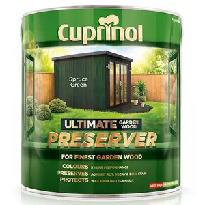 Cuprinol Ultimate Garden Wood Preserver 1L All Colours Spring Green