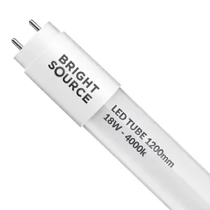 Bright Source 4ft 18w T8 LED Mains Operated Tube - 4000k Cool White