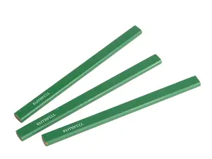 Faithfull  Carpenter's Pencils - Green / Hard (Pack 3) FAICPG