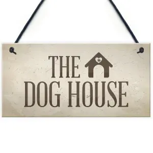 Red Ocean The Dog House Door Hanging Plaque Dog Man Cave Novelty Sign Husband Men Gift For Him