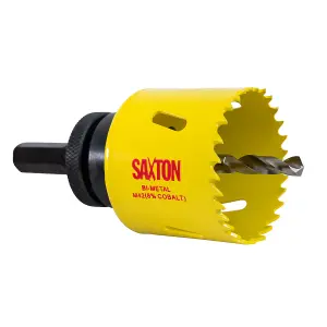 Saxton HSS Hole Saw M42 Bi-Metal 8% Cobalt Heavy Duty with Arbor (14mm - 230mm) - 52mm (2.1/16") + Arbor