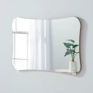 Barnsbury Frameless Gold Organic Mirror 90x60cm