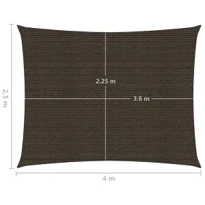 Berkfield Sunshade Sail 160 g/m2 Brown 2.5x4 m HDPE